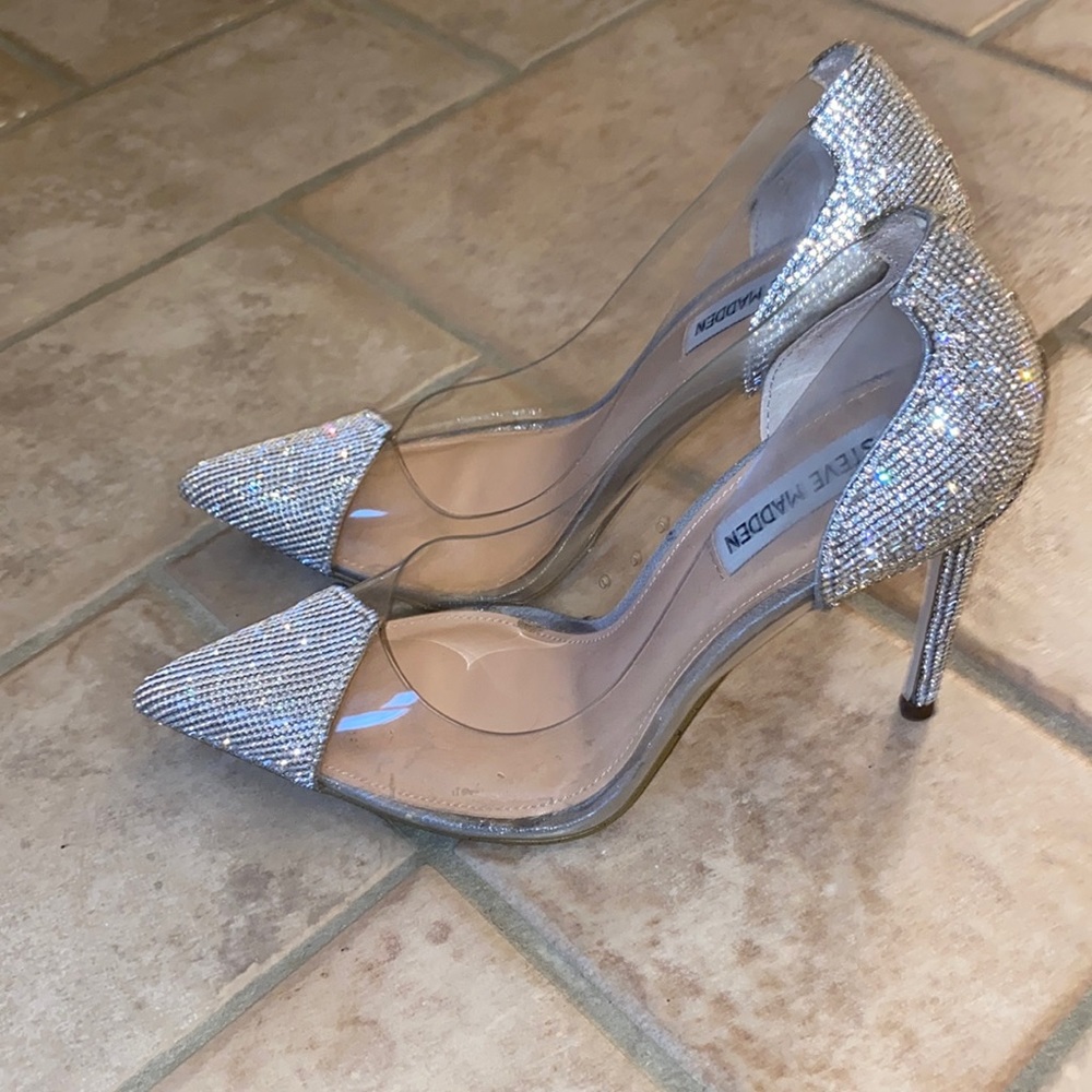Steve Madden Crystal embellished heels size 8